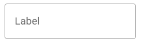 Example of a floating "Label" on an empty form field.