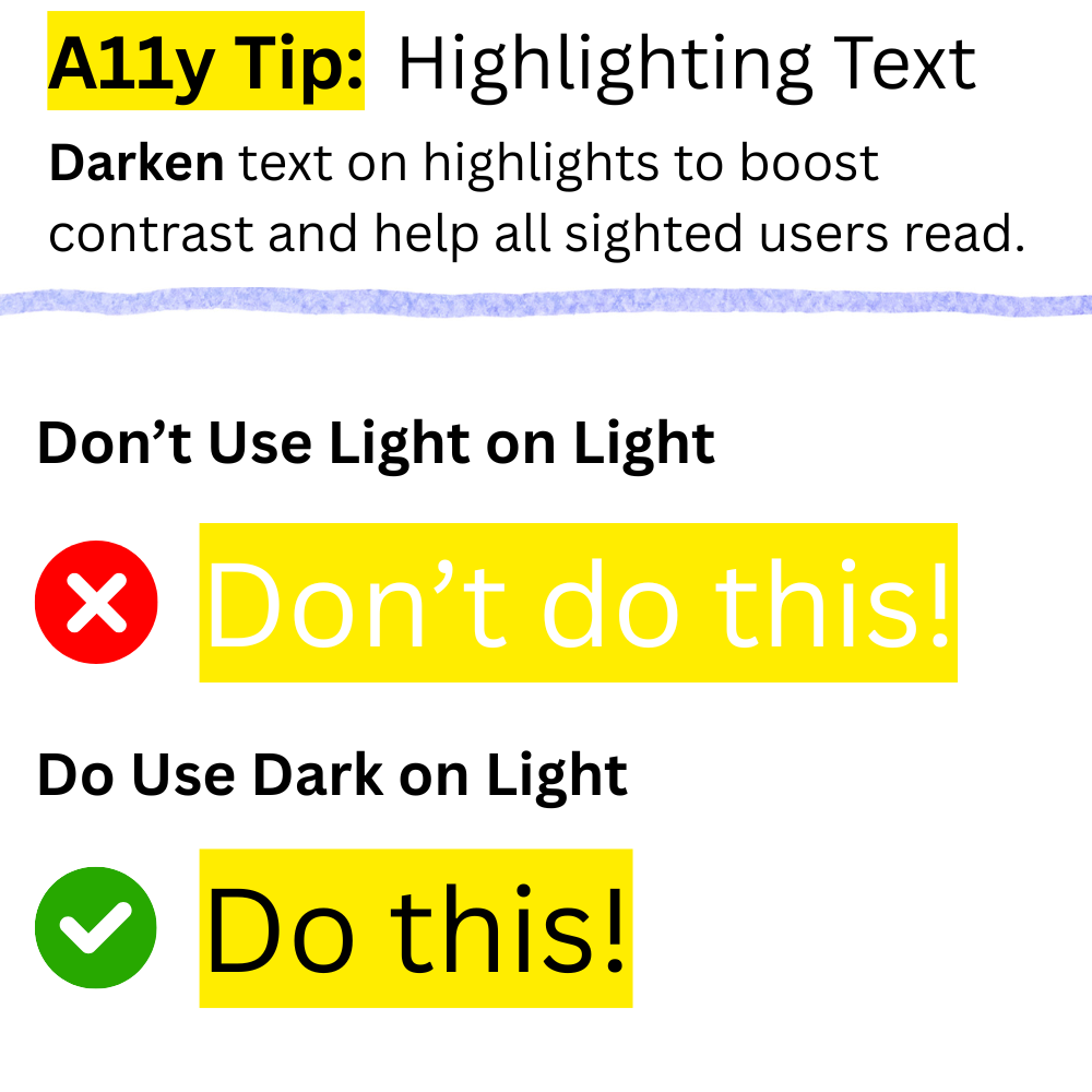 A11y Tip: Highlighting Text
