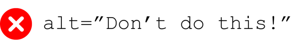 Don't add the full embedded text into the alt text