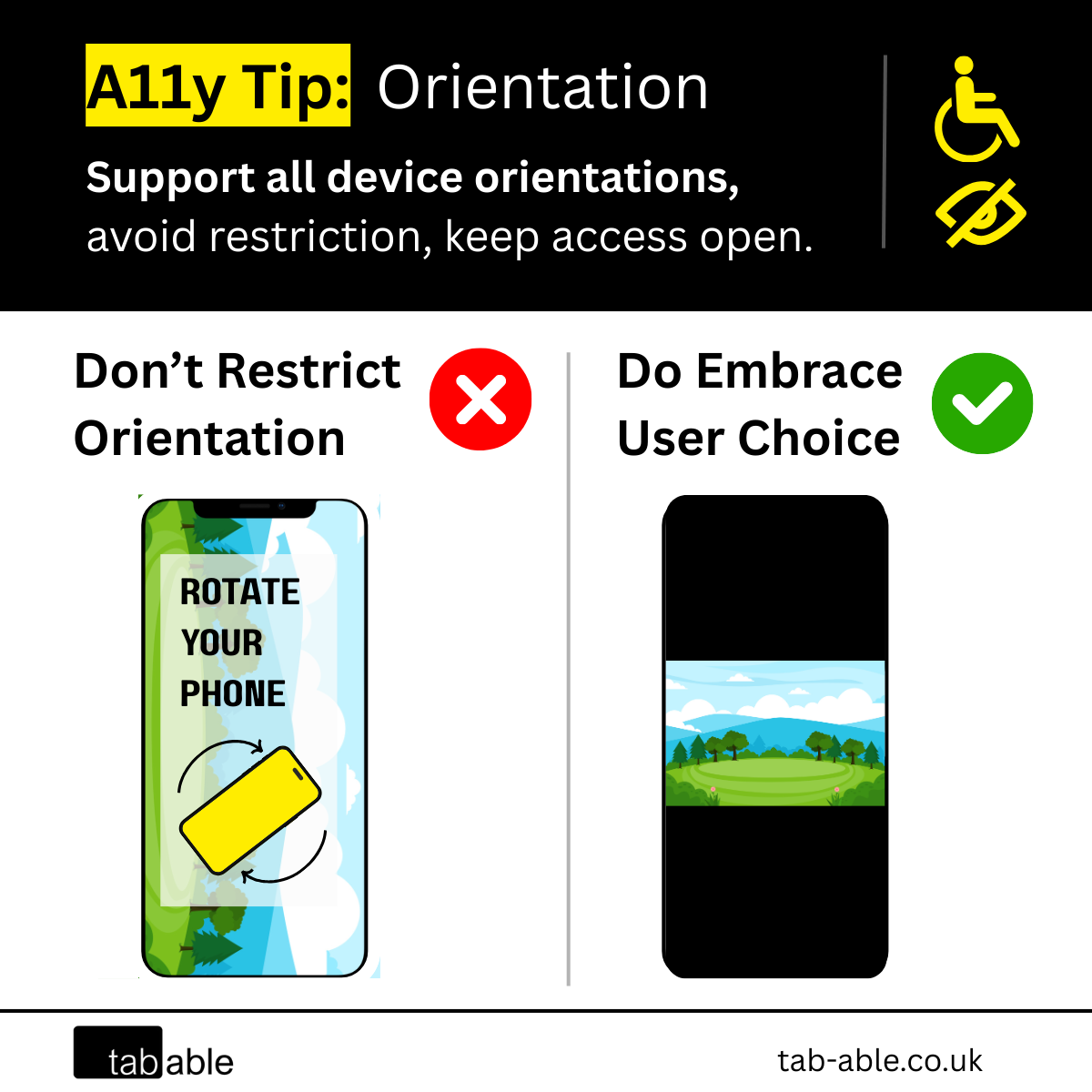 A11y Tip: Device Orientation